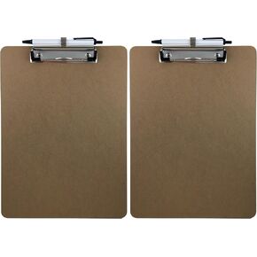 Pen Holder Clipboard, Letter Size, Low Profile Clip, Hardboard, 6-Pack (Pen Included) in Kuwait