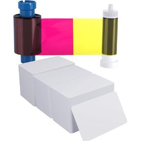 Bodno Magicard MA300YMCKO Color Ribbon - YMCKO - 300 Prints Premium CR80 30 Mil Graphic Quality PVC Cards - Qty 300 in Kuwait