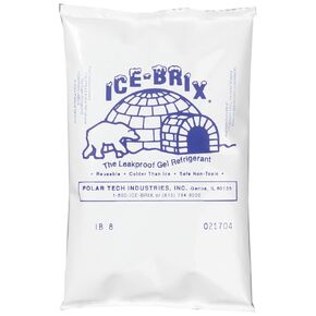 Polar Tech Ice Brix Leakproof Long Lasting Reusable Cold Packs Food-Safe Gel Ice Packs for Coolers & Shipping 8oz IB 8 (Case of 36) in Kuwait