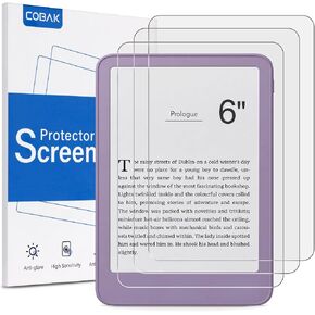 مجموعة من 3 واقيات شاشة غير لامعة مضادة للوهج من CoBak لإصدار 6 بوصات Kindle 11th Generation 2022، وKobo Nia، وPocketBook - وضوح عالي، ومقاومة بصمات الأصابع، وطبقة PET مضادة للفقاعات in Kuwait