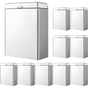 Tioncy Sanitary Napkin Receptacle, Tampon Disposal Bin Wall Mounted Tampon Holder Stainless Steel Sanitary Napkin Disposal Bins for Home Office Public Restrooms Bathroom(Black, 2 Pcs) in Kuwait