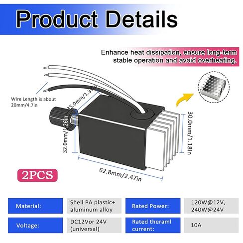 2pcs 12V/24V DC Motor Speed Controller Universal,Knob Screw Electronic Stepless Speed Regulator Switch,Adjustable Motor Speed, Automobile Fan HeaterControl, Fans Speed Regulation in Kuwait
