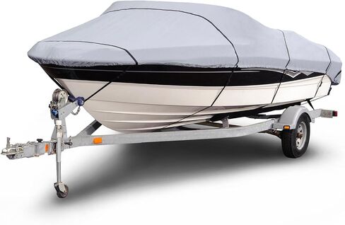 غطاء قارب Budge B-1200-X3 1200 Denier V-Hull Bass أزرق بطول 16'-18' (عرض الشعاع يصل إلى 90 بوصة) مقاوم للماء، شديد التحمل، مقاوم للأشعة فوق البنفسجية in Kuwait
