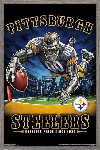 ملصق حائط من Trends International NFL Pittsburgh Steelers - End Zone 17، 14.725 بوصة × 22.375 بوصة، ملصق ممتاز وحزمة تثبيت in Kuwait
