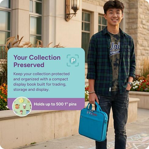 PinFolio Pro Pin Display Bag, Large Sports & Disney Pin Book Designed for Storage & Easy Trading Up to 1,000 1-Inch Enamel Pins in Kuwait