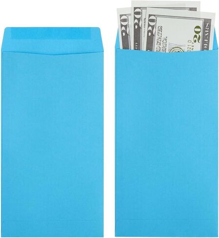 Okuna Outpost 100 Pack Red Cash Envelopes for Coins, Saving, Budgeting (3.5x6.5 In) - Small Money Envelopes for Cash in Kuwait