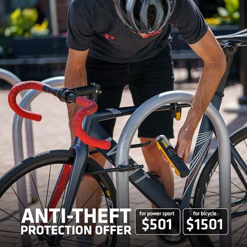 مجموعة كابلات ONGUARD Bulldog Combination U-Lock، أسود/أصفر in Kuwait