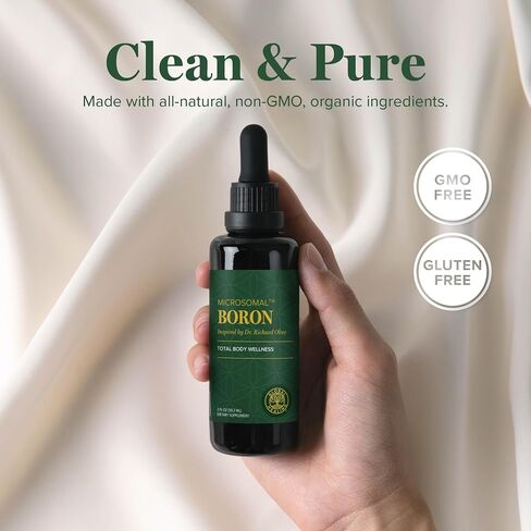 Global Healing Boron Supplement for Men and Women - More Bioavailable Than Liposomal for Bone Health, Metabolism, and Enhanced Magnesium Absorption, 5 mg (2 Oz) in Kuwait