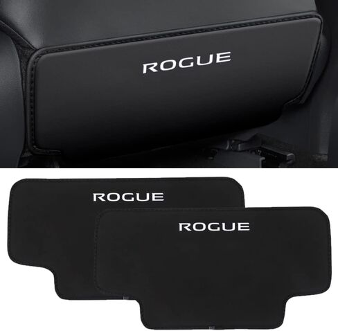 XITER 2Pcs Leather Car Seat Back Protectors Kids Kick Mats Waterproof Backseat Covers for Nissan Rogue 2014-2024 Interior Accessories(Black) in Kuwait