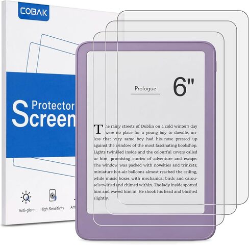 CoBak 3 Pack Anti-Glare Matte Screen Protector for 6" Kindle 11th Generation 2022 Released, Kobo Nia, and PocketBook - High Clarity, Fingerprint Resistance, Anti-Bubble PET Film in Kuwait