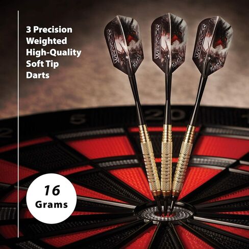 Fat Cat Warrior Steel Tip Darts, 18 Grams Black in Kuwait