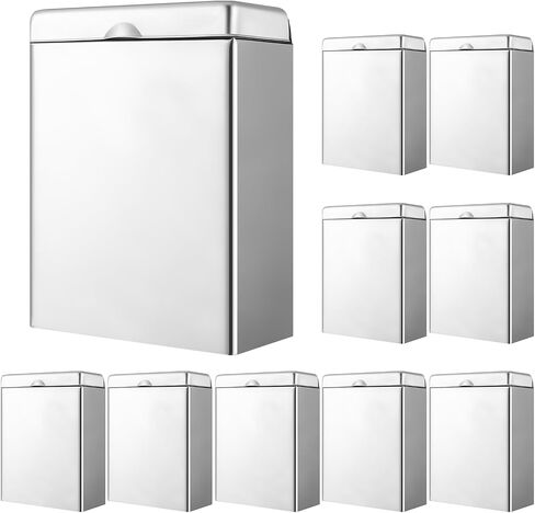 Tioncy Sanitary Napkin Receptacle, Tampon Disposal Bin Wall Mounted Tampon Holder Stainless Steel Sanitary Napkin Disposal Bins for Home Office Public Restrooms Bathroom(Black, 2 Pcs) in Kuwait