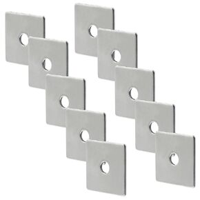 10pcs M8 Square Bearing Plate Washer, 304 Stainless Steel Flat Pad Spacer Gasket Hardware Fastener, Heavy Duty Square Washers Plate, 0.33"(ID) x0.98"x0.98"x0.08" in Kuwait