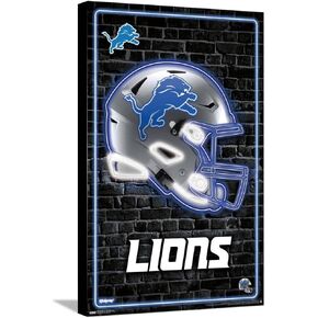 ملصق حائط من Trends International NFL Detroit Lions - خوذة نيون 23، مقاس 22.37 بوصة × 34.00 بوصة، قماش ممتد in Kuwait