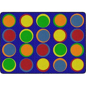 Flagship Carpets Sitting Spots Seating Rectangle Area Rug for Children's Classroom or Kids Playroom, and Home Learning Carpet, Seats 30, 10'6" x 13'2", Cool Blue in Kuwait