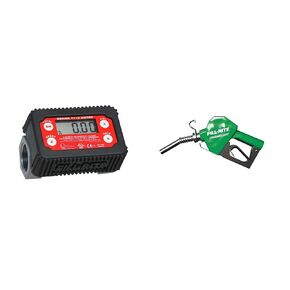 عداد توربين رقمي مدمج منfill-Rite TT10AN مقاس 1 بوصة 2-35 GPM(8-132 LPM)، من الألومنيوم، مقياس نقل الوقود، أسود/أحمر in Kuwait