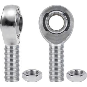 5/8"-18 Rod End Bearing Heim Joints, XMR10 Chromoly Rod End Heim Joint Steering Shaft Support, Spherical Rod End,5/8-18 LH and RH Hand Male Thread Heim Joint with Jam Nuts -2Pk in Kuwait