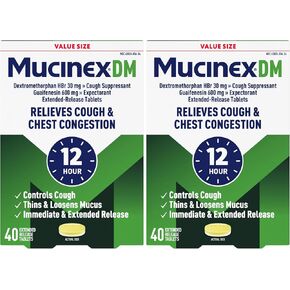 Mucinex DM 12-Hour Expectorant and Cough Suppressant Tablets, 40 ct in Kuwait