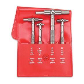 Starrett Telescoping Gage Set with One Arm - Ideal for Determining True Size of Holes, Slots and Recesses - 1/2" - 6" Range, 2-3/8" - 3-1/4" Handle Length - S229GZ in Kuwait