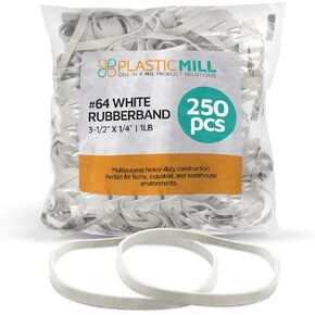 Rubber Bands - #64 Size - White Rubberbands - 1LB/250 Count in Kuwait