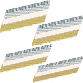 34°Framing Nails,D Head Nail Pack,480-Pack (2"- 120Pcs,2-1/2"- 120Pcs,3"- 120Pcs, 3-1/2"- 120Pcs),Hot Dipped Galvanized Paper Tape Strip Nails,Ring Shank,for 30 to 34 Degree Framing Nailer in Kuwait