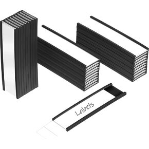 30 Pcs Magnetic Labels Magnetic Tool Box Labels Holders with 30 Pcs Protective Films and 60 Pcs Replacement Paper Strips Blank Magnetic Shelf Rack Labels for Shelf Bin (3 x 0.8 Inch) in Kuwait