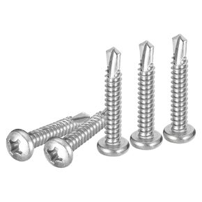 #14x1-1/2" Pan Head Self Drilling Screws - 25Pack - 410 Stainless Steel Phillips Drive Self Tapping Sheet Metal Screws in Kuwait