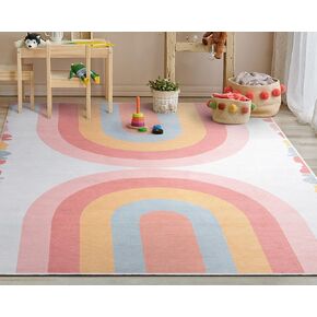 Well Woven Kids Crescent Rainbow Rug, 3'3" x 5', Multi Color in Kuwait