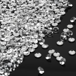 PMLAND 69 Pieces 25mm Big Round Acrylic Diamond Crystals Gems Treasure Gemstones for Baby Shower Table Scatters Vase Fillers Decoration Party Treasure Hunting Arts and Crafts - Light Blue in Kuwait