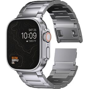 Ultra 2 Titanium Band with Magnet Buckle and DLC (Diamond Like Carbon) Compatible with Apple Watch Ultra 2 and Ultra 1 49mm Titanium Bracelet in Kuwait