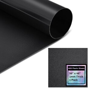 لوح بلاستيكي ABS مقاس 48 × 96 × 1/16 مصنوع من مادة سميكة على الوجهين، لوحة بلاستيكية مرنة قابلة للتشكيل لديكور المنزل بنفسك، والسيارات، والصناعية، والحرف اليدوية (قطعة واحدة) in Kuwait