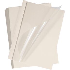 PATIKIL 0.1" Thermal Binding Cover, 20 Pcs PE Hold 9-18 Sheets Presentation Paper File Protector Folder with Hot Melt Glue for Office Work, Red in Kuwait