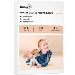 Koala Glossy Inkjet Photo Paper Thick 8X10 Inches 100 Sheets 54lb Picture Paper for Inkjet Printer Use DYE INK for Family Photos 200gsm in Kuwait