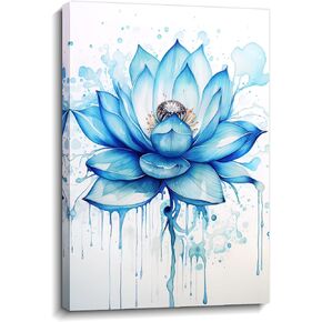 LYUNSHUO Zen Canvas Prints Wall Art Lotus Blossom Pictures Shiner Floral Spirtual Meditation Artwork for Yoga Room Living Room Office Home Framed(Zen-1,12.00"x18.00") in Kuwait