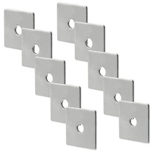 10pcs M8 Square Bearing Plate Washer, 304 Stainless Steel Flat Pad Spacer Gasket Hardware Fastener, Heavy Duty Square Washers Plate, 0.33"(ID) x0.98"x0.98"x0.08" in Kuwait