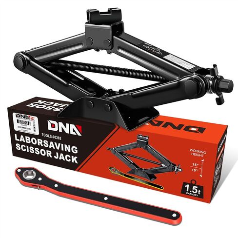 طقم رافعة مقص كهربائي محمول 3T من DNA MOTORING - 4.7 بوصة - 13.8 بوصة (12-35 سم) 12 فولت نطاق رفع كهربائي للسيارة ومفتاح ربط لإصلاح سيارات السيدان SUV، TOOLS-00281 in Kuwait