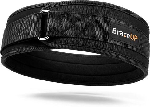 حزام رفع الأثقال للرجال والنساء من BraceUP - حزام وزن بعرض 10.16 سم، لرفع الأثقال، والقرفصاء، والرفع الميت، ورفع الطاقة، وتدريبات صالة الألعاب الرياضية، ودعم الظهر in Kuwait
