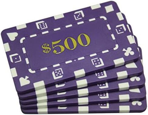 MRC 5 Pcs Denominated Rectangular Poker Chips Plaques $100000 Red in Kuwait