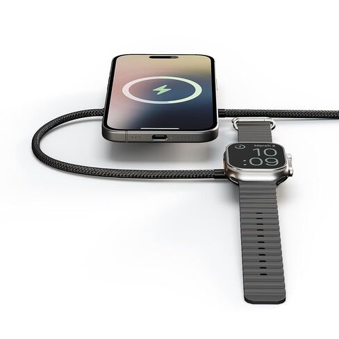 محطة شحن معيارية 4 في 1 من ZENS MagSafe لأجهزة iPhone وAirPods وApple Watch وiPad، تدعم وضع الاستعداد iOS 17، ومحول طاقة 65 وات متضمن in Kuwait
