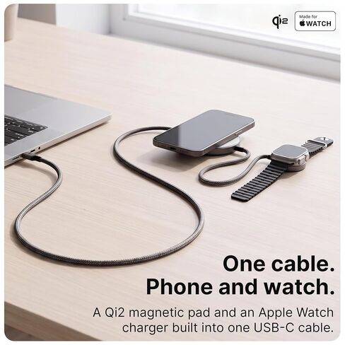 محطة شحن معيارية 4 في 1 من ZENS MagSafe لأجهزة iPhone وAirPods وApple Watch وiPad، تدعم وضع الاستعداد iOS 17، ومحول طاقة 65 وات متضمن in Kuwait