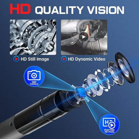 كاميرا فحص رقمية Autel MaxiVideo MV108، نطاق فيديو لـ MS906BT/MK906BT/MS906TS/MK908/MS908S Pro/Elite/MS909/ MS919/Ultra/MS908CV مع منفذ USB، 640x480P، رأس تصوير 8.5 مم in Kuwait
