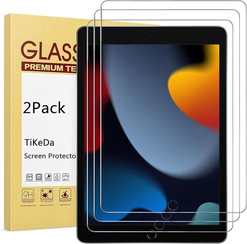 3 عبوات واقي شاشة لجهاز iPad الجيل التاسع 10.2 بوصة iPad 8/7th Gen، زجاج مقسى لجهاز iPad 9 8 7 (2021/2020/2019) - موديل A2602/A2603/ A2270/A2428/ A2197/A2198/A2201 in Kuwait