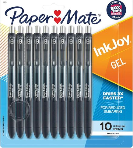 Paper Mate InkJoy Gel Pens, Fine Point, Black, 10 Count in Kuwait