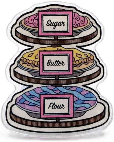 Musical Sugar, Butter Flour Acrylic PIN | 1 Individual ACRYLIC PIN by Coloring Broadway | Inspired by Waitress - Laser Cut - High Definition (1.5" x 1.15") in Kuwait