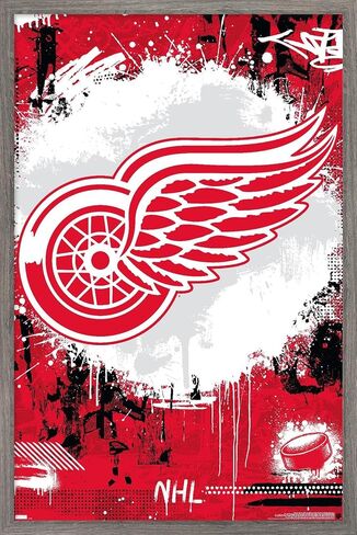 Trends International NHL Detroit Red Wings - ملصق حائط بشعار الحد الأقصى 23 in Kuwait