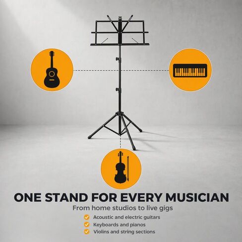 Windsor Adjustable Portable Music Stand with Carry Bag in Kuwait