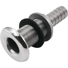 YANYUCB 316 Stainless Steel Thru Hull Fitting with Nut&Custom Gasket for Boats, Yachts or Rvs(A-1/2'') in Kuwait