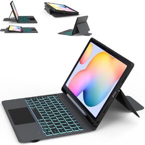 حافظة HEAPAO Galaxy Tab S6 Lite 10.4 بوصة 2024/2022/2020 مع لوحة مفاتيح: 7 ألوان خلفية، لوحة لمس ذكية، حافظات لوحة مفاتيح الكل في واحد مع حامل قلم S لجهاز Samsung Tab S6 Lite SM-P620/P625/P610/P613/P615/P619 in Kuwait