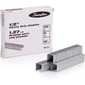 Swingline Staples, Heavy Duty, 1/4" Length, 25 Sheet Capacity, 100/Strip, 1000/Box (35314 ) (Pack of 2) in Kuwait