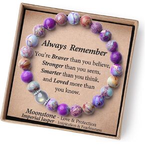 THEMEROL Handmade Gifts for Kids/Teen Girls/Adults-Love/Encouragement-Natural Crystal Bracelets in Kuwait